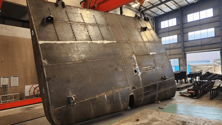 A 64t EMPRESS Rudder under Production for Jiangsu New Yangzijiang Shipbuilding Group Ltd.